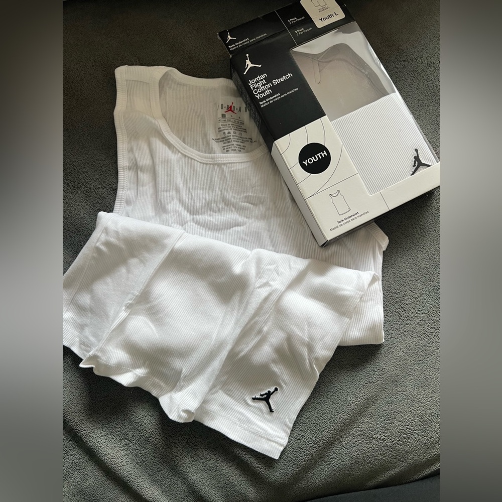Jordan flight cotton stretch youth tank undershirt